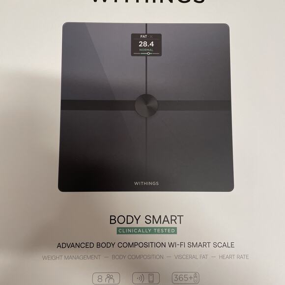NEW Withings Body Smart Advanced Body Composition Wi-Fi Smart Scale Black - Picture 3 of 9